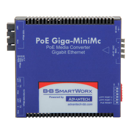PoE Giga-MiniMc/LFPT, 2TX/SFP